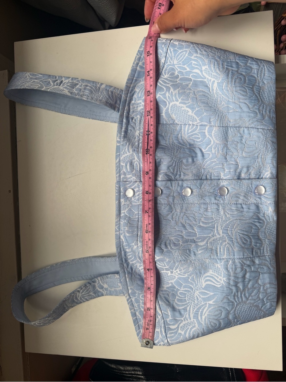 Amanda Uprichard x Revolve Spade Remington Brocade Cropped Top Blue S - Picture 7 of 8